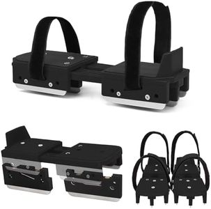 Tryly 2 Pairs Upgraded Toddler Ice Skates, Kids Adjustable 2-in-1 Double & Single Convertible Blade Skates with Hook and Loop Fastener Straps for Winter Toddler Training Shoes Beginner (Black-2 Pairs)