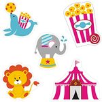 Pretty UR Party Girly Carnival Theme Paper Cutouts for Birthday Parties, Carnival Party Supplies décor, Circus Birthday Party Decoration Cut-Outs - Multicolour(10 pcs)