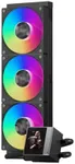 PCCOOLER CPS DC360 Pro ARGB Display AIO 360mm Liquid Cooler, High Capacity Radiator, 2.4 Inch IPS Display, 400mm ARGB Water Cooling, High Performance F5 R120 OC Fan (Black)
