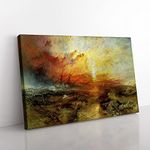 Big Box Art J.M.W. Turner The Slave Ship Canvas Wall Art Print Ready to Hang Picture, 76 x 50 cm (30 x 20 Inch), Multi-Coloured