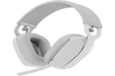 Logitech Zone Vibe 100 Lightweight Wireless Headphones with Noise Cancelling Mic,Multipoint Bluethooth, Works with Teams,Google Meet, Zoom, Mac/PC,White