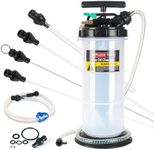 GOTLUCK 5.3L Manual and Pneumatic Fluid Extractor, Oil Extractor Pump,Oil Changer Vacuum Fluid Extractor with 6 Pcs Hose