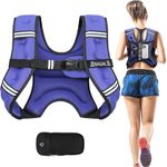 BAGAIL Weighted Vest for Strength Training, 3kg Weight Vest with Adjustable Bust Size, Reflective Stripe and Convenient Pocket, Ideal for Workouts, Yoga and Aerobic Exercises