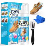 Mallbaola Suede and Nubuck Cleaner, 200ml Suede Cleaner with Suede Brush, Shoe Cleaner Removes Dirt & Stains, Trainer Cleaner Kit for White Shoes, Knit, Boots, Sneaker, Leather, Suede, Nubuck Cleaner