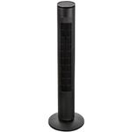 Russell Hobbs Premium Tower Fan in Black - Electric Pedestal Fan with Remote Control, 1m Height, 3 Speed Settings, Oscillating & Adjustable Tilt, 32W, 2 Year Guarantee
