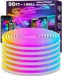 50Ft Neon Rope Lights,Flexible Led 