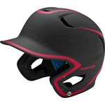 Easton Z5 2.0 Batting Helmet | Baseball Softball | Junior | Matte Black/Red | 2020 | Dual-Density Impact Absorption Foam | High Impact Resistant ABS Shell | Moisture Wicking BioDRI Liner