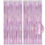 Pink Tinsel Curtain Party Backdrop 