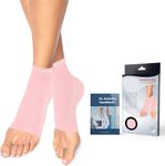 Doctor Developed Copper Ankle Compression Sleeves & Doctor Written Handbook - Foot and Ankle Support for Women & Men - Ankle Support for Achilles Tendonitis, Running Ankle Support Socks (Pink, S)