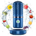 Heyjar Fruit and Vegetable Cleaner,Portable Wireless Food Purifier,Fruit Washing Machine with OH-ion Purification Technology for Cleaning Fruit,Vegetable,Rice,Tableware (Blue)