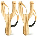 POPLAY Wood Sling Shot Toys Slingshot Bow Catapult , 2 Pack