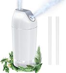 HandFun Mini Humidifier-Battery Operated 480ml Cordless Portable Small Humidifier USB Rechargeable Personal Desktop Humidifiers With Night Light & 4 Spray Modes for Car, Baby, Plants (White, 2600mAh)