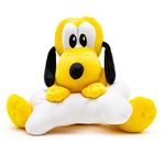 Buckle-Down Disney Dog Toy, Disney Pluto with Bone Sitting Pose Pet Toy, Ballistic Nylon Plush