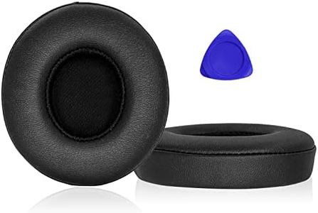 Professional Replacement Ear Pads for Beats Solo 2 & Solo 3 Wireless On-Ear Headphones, Premium Headphones Earpads Cushions with Softer Leather and High Elastic Sponge Memory Foam,Black