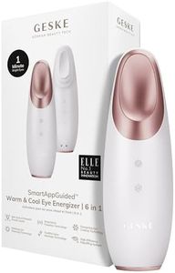 GESKE SmartAppGuided™ Warm & Cool Eye Energizer | 6 in 1 | Heated Massager | Combat Dark Circles & Under-Eye Bags | Refresh Droopy Eyelids | Anti-Stress & Relaxation | Sonic Massaging