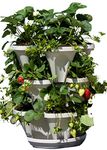 3 Tier Stackable Herb Garden Planter Set - Vertical Container Pots for Herbs, Strawberries, Flowers & More.