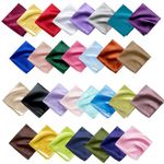 Young Arrow Satin Pocket Square for Men | Wedding Handkerchief for Suits, Blazers & Tuxedo | Men's Pocket Square Combo (Pack of 30) (Multicolor)