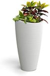 Mayne Modesto 32in Tall Planter - White - 16in L x 16in W x 32in H - 6 Gallons of Soil Capacity with False Bottom (8880-W)