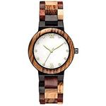 RORIOS Women Wood Watches Colorful Wooden Watches Natural Casual Wirst Watches Fashion Rhinestone Watches for Ladies Female