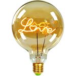 Tianfan Vintage Light Bulbs LED Light Bulb 4W Dimmable Decorative Light Bulbs 220/240V E27 Table Lamp (Love)