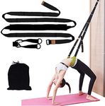 Leg Stretcher Strap, Door Flexibility & Yoga Stretching Leg Stretcher Strap with Door Anchor, Suitable for Fitness, Dance, Yoga, Gymnas (Black)