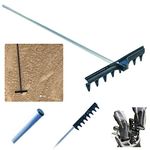 Clark Scientific Golf Bunker Rake, Lightweight Alloy Folding Personal Bag Rake