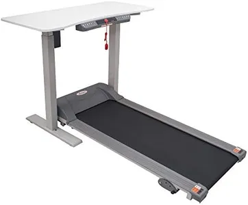 Sunny Health & Fitness Treadmill with Detachable Automated Desk - SF-TD7884,Black/White