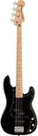 Squier by Fender Precision Bass Guitar Kit, Affinity Series, Laurel Fingerboard, Black, Poplar Body, Maple Neck, with Guitar Bag and Rumble 15 Amp Bass Amp, Cable, Guitar Strap and More