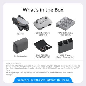 DJI Air 3S Drone Fly More Combo – Camera Drone with Extra Batteries