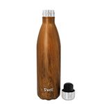 S'well Stainless Steel Reusable Water Bottle, 750ml, Teakwood, Triple-Insulated and Leak-Proof Drinking Bottle for Hot and Cold Beverages up to 48h Cold/24h Hot, Brown