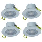 Integral LED Fixed Downlight 5.5W Dimmable 4000K IP65-4 Pack (White)