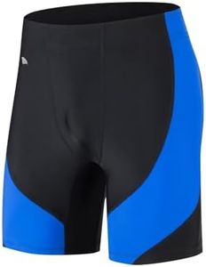 Eteoepo Men's Swim Jammers, Athletic Training Endurance Swimming Swimsuit Jammer Racing Competition Swimwear (Black&Blue,S)