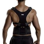 Back Brace Posture Corrector Spinal Support for Women and Men, Lumbar Shoulder Posture Correction for Upper and Lower Back Support, Adjustable Neoprene Belt Strap for Relief Back Pain (L)