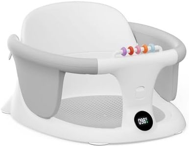 Minimiss Baby Bath Seat for Babies Sitting Up Infant Bath Seat for Babies 6 Months & Up Baby Bath Chair Toddler Bath Seat 6-12 Months, Gray