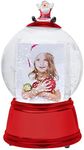 Fine Photo Gifts 2" x 2.875" Santa Photo Snow Globe with Red Base