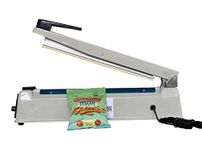 ZEGEL S-SERIES 12 Inches Seal Machine for Plastic Bag Sealing Packing Heat Sealer Packet Manual Package Packaging Heating Pouch Bags Poly Impulse Polythene Polybag Table Top -White