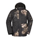 Volcom Men's Iconic Stones Insulated Snowboard Jacket, Bleach Black S3, Large