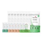 Nesta 80 Refreshing Facial Wet Wipes in 3 Natural Ingredients, Hydrating Mint, Moisturising Sandalwood and Soothing Cucumber- 10 Wipes in each Pack (2 Mint, 4 Sandalwood & 2 Cucumber Packs)