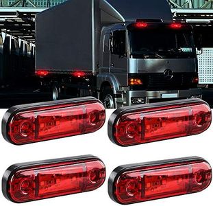 yifengshun 4 uds luz indicadora de marcador lateral LED luces de posición laterales traseras delanteras 12 V para camión Camper Van Camión RV luces de marcador（rojo）