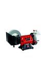 Einhell TC-WD 200/150 Wet and Dry Grinder - 200 x 40mm High Speed Wet-Stone Grinding Wheel and 150 x 13mm Dry Grinding Wheel - Electric Bench Grinder for Grinding, Polishing and Sharpening