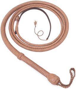 LB'S WHIP Látigo de Toro Indiana Jones Style de 10 pies y 8 Trenza de Cuero marrón Natural
