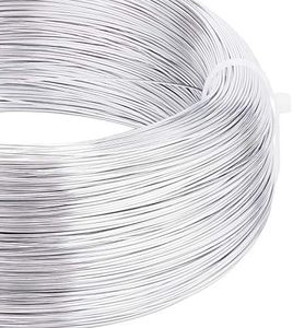 BENECREAT 918 Feet 22 Gauge Silver Aluminum Wire Bendable Metal Sculpting Wire for Beading Jewelry Making