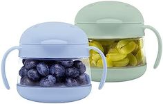 Ubbi Tweat No Spill Snack Container for Kids, BPA-Free Tritan, Toddler Snack Container, Sage & Blue