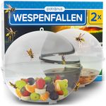 Patronus 2 x Wasp Traps for Outdoor Use [15 cm Large] for Effective Protection Against Wasps - Environmentally Friendly Wasps Repel Without Poison, Effective Remedy Against Wasps, Live Trap for Wasp