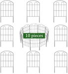 My Link 10 Pack Decorative Garden Fence Outdoor 24inches (H) x 13inches (L),Animal Barrier Fence for Dogs Antirust Metal Fence Panels for Garden Outdoor.