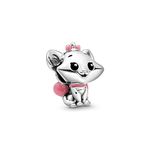 Pandora Disney Marie sterling silver charm with black and pink enamel