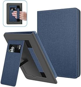 Ayotu Folding Case for All-New Kindle (11th Generation 2022 Release)- Durable Fabric Cover with Auto Wake/Sleep, Hands-Free Stand Cover with Hand Strap and Card Slot (Not fit Kindle 2019),Dark Blue