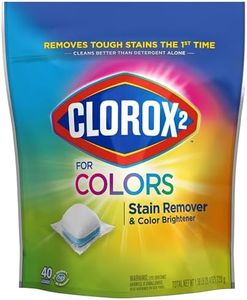 Clorox 2 for Colors, Clorox Laundry Additive, Stain Remover, Odor Eliminator and Color Brightener, Additive Pods with Clean Linen Scent, 40 Count - Package May Vary