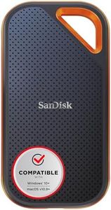 SanDisk Extreme PRO Portable SSD 4 TB (externe SSD, NVMe-SSD-Performance, 2,5 Zoll, 2.000 MB/s Lesen und Schreiben, AES-Verschlüsselung, IP65-Wasser- und -Staubschutz) grau