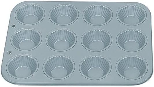 Fox Run Ribbed Tart Pan, 12-Cup, Preferred Non-Stick, 10.5 x 14 x 1 inches